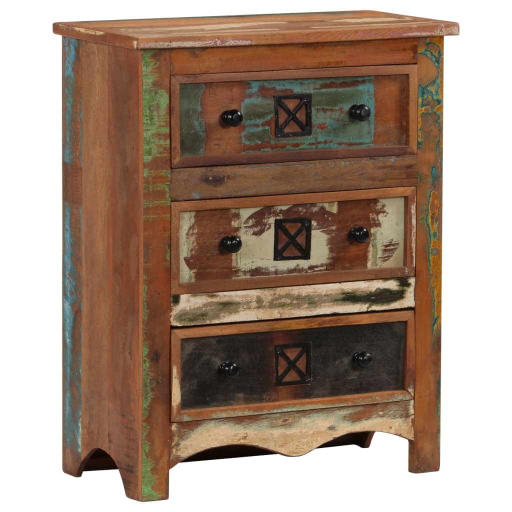 Chest of Drawers 60x30x75 cm Solid Reclaimed Wood